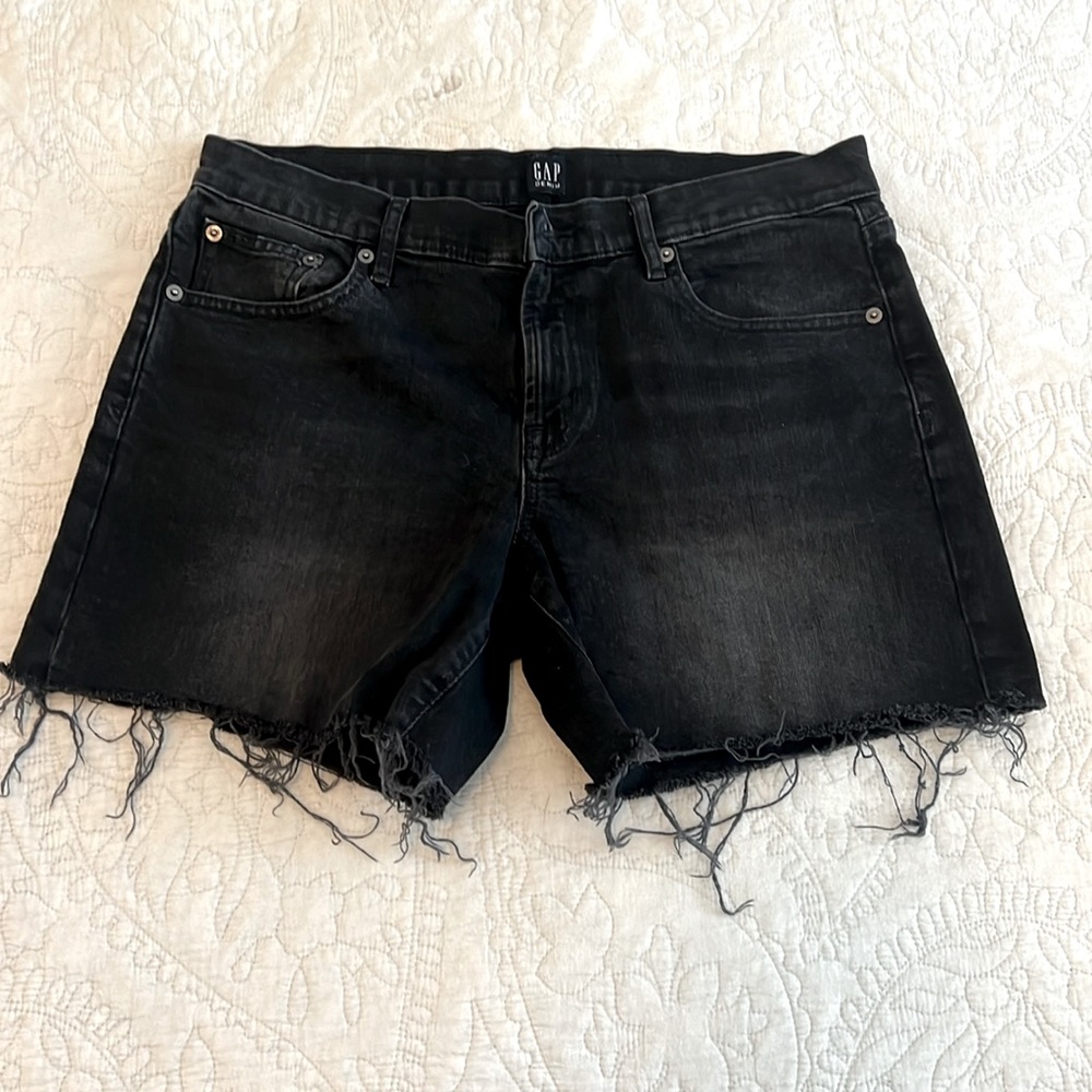 GAP Black Denim Shorts Size 30